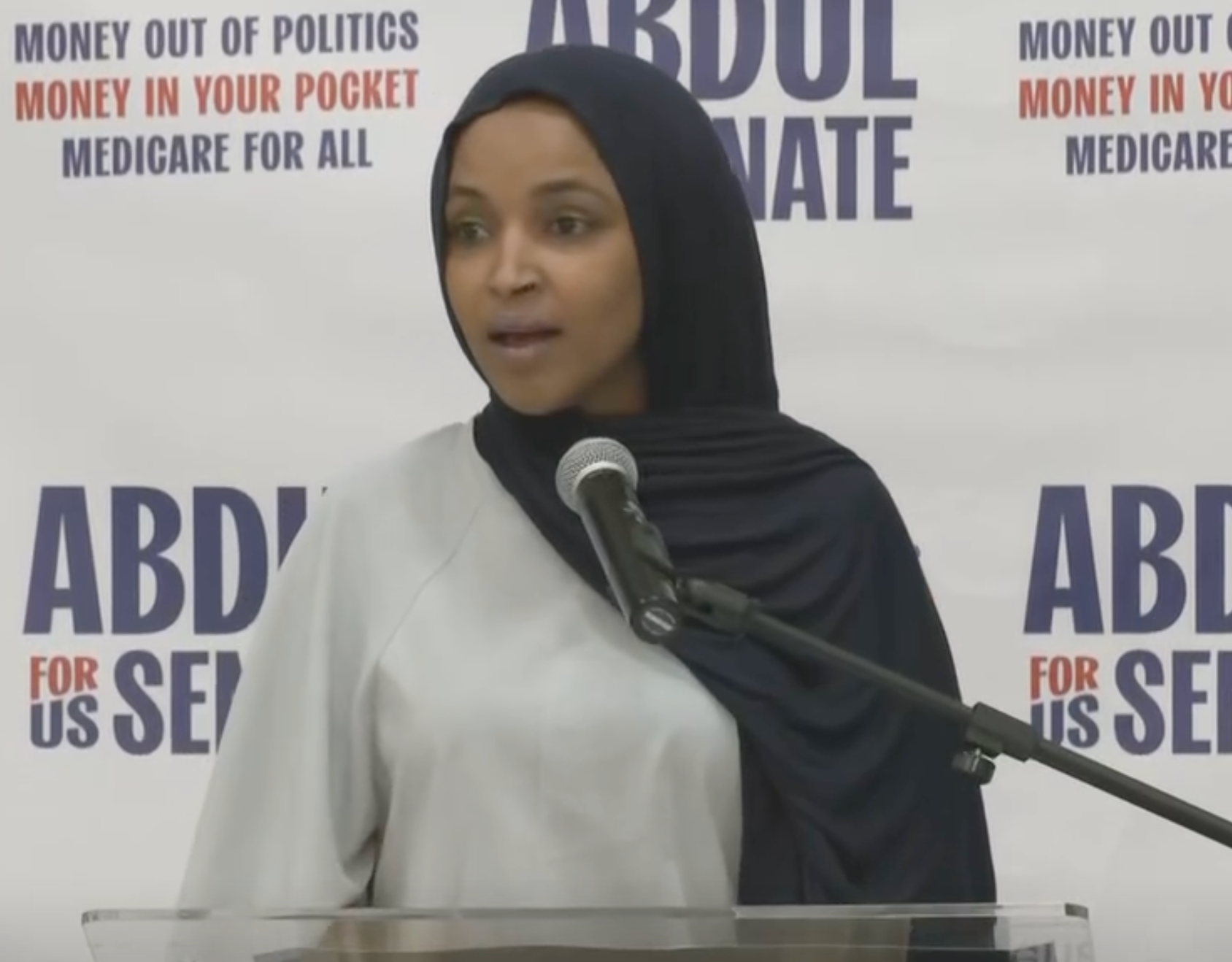Congresswoman Ilhan Omar during a July campaign event -photo courtesy CSPAN