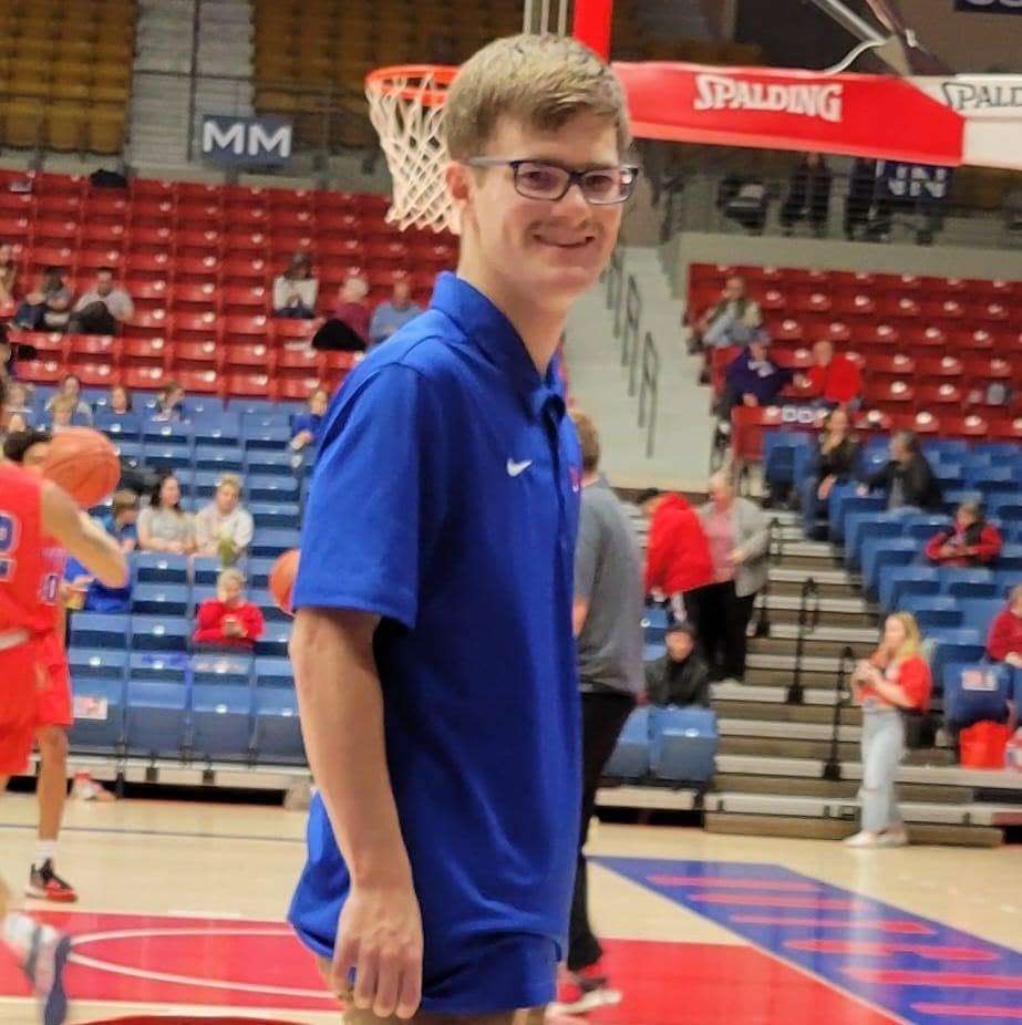 Garrett Reihs, a Haven High School graduate, works as a student manager for the Hutchinson Community College men's basketball team at the Sports Arena in Hutchinson, Kansas. Reihs attended HutchCC from 2020-22 before transferring to Kansas State University. (Courtesy photo)