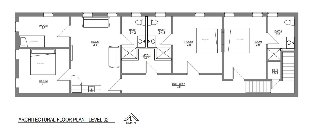 1012 Main Street, upper level Airbnbs architectural rendering. Courtesy image