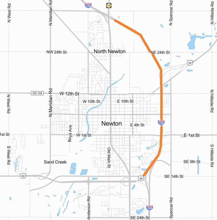 (Map courtesy KDOT)