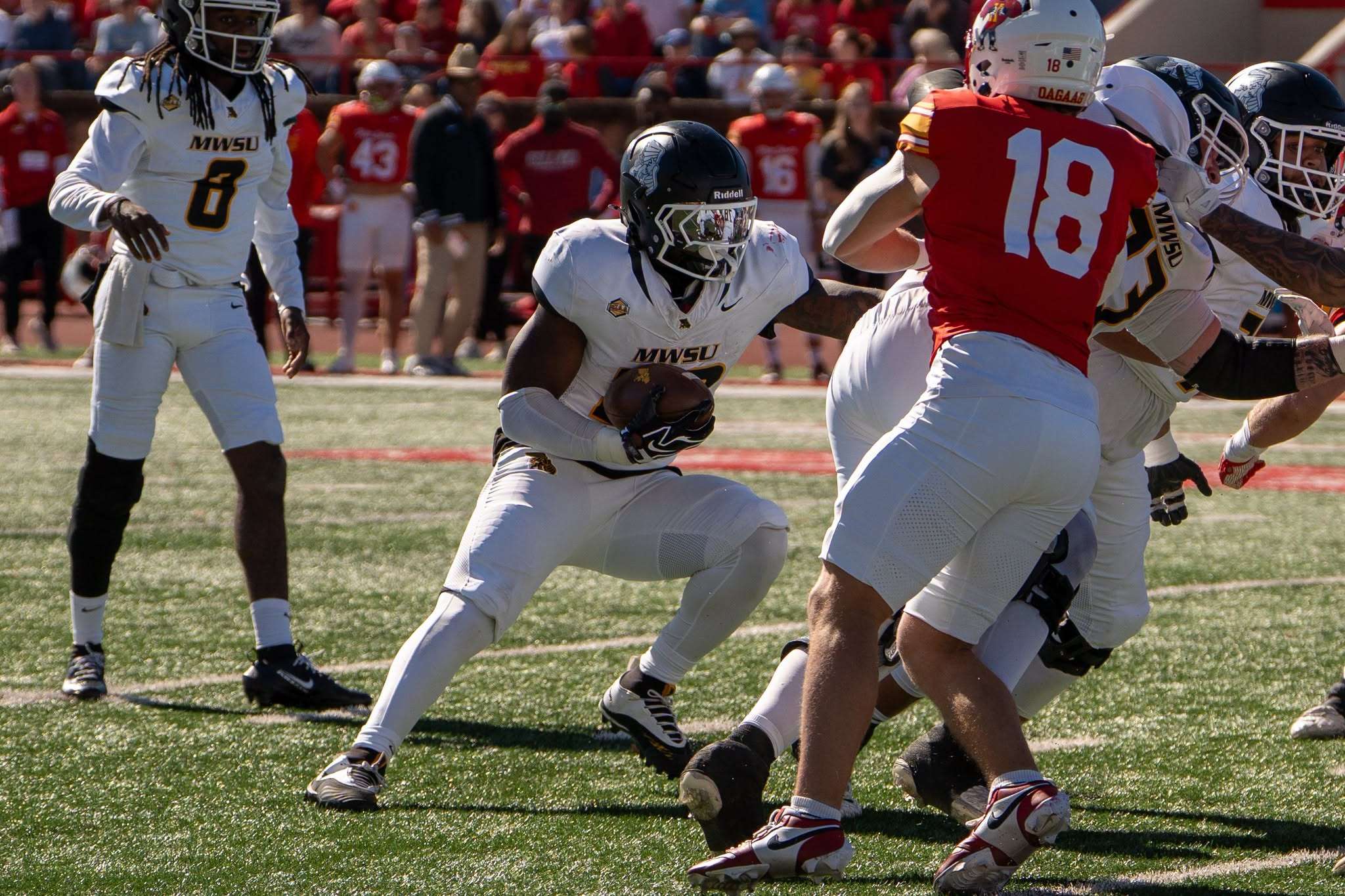 Rickie Dunn rushed for three touchdowns and 68 yards but the Missouri Western State Griffons fell late to Pittsburg State 45-42/ Photo courtesy of Jason Holland-MoWest Athletics