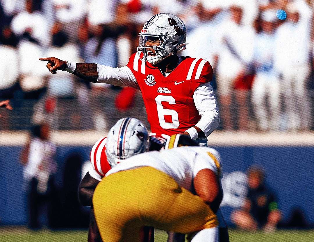 The No. 13 Missouri Tiger defense could not slow down No. 9 Ole Miss and quarterback&nbsp;Trinidad Chambliss who threw for 241 yards and three touchdowns/ Photo courtesy of Ole Miss Football on X