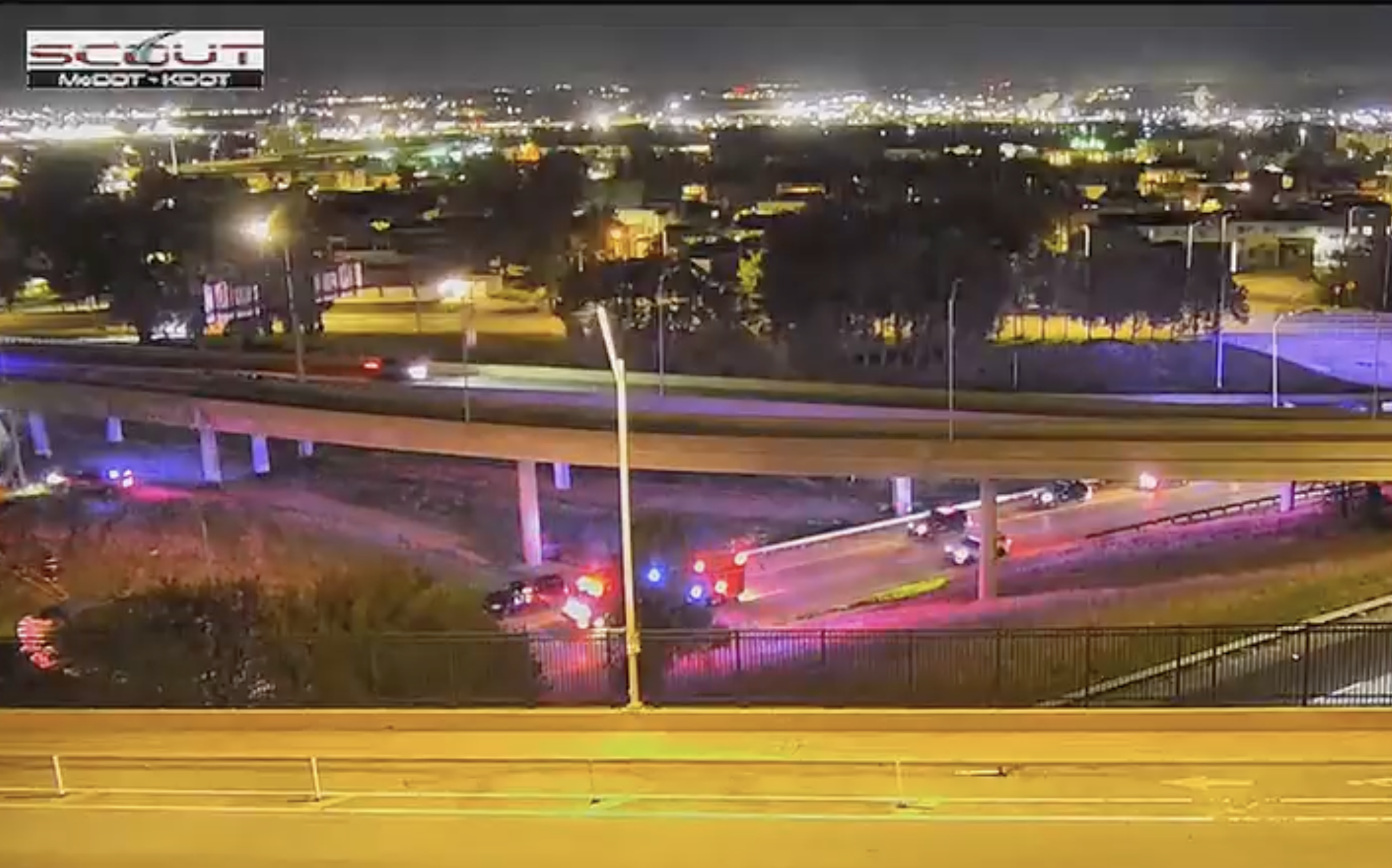 Interstate 35 northbound at Admiral at 5:30a.m. Sunday-image KC&nbsp; Scout