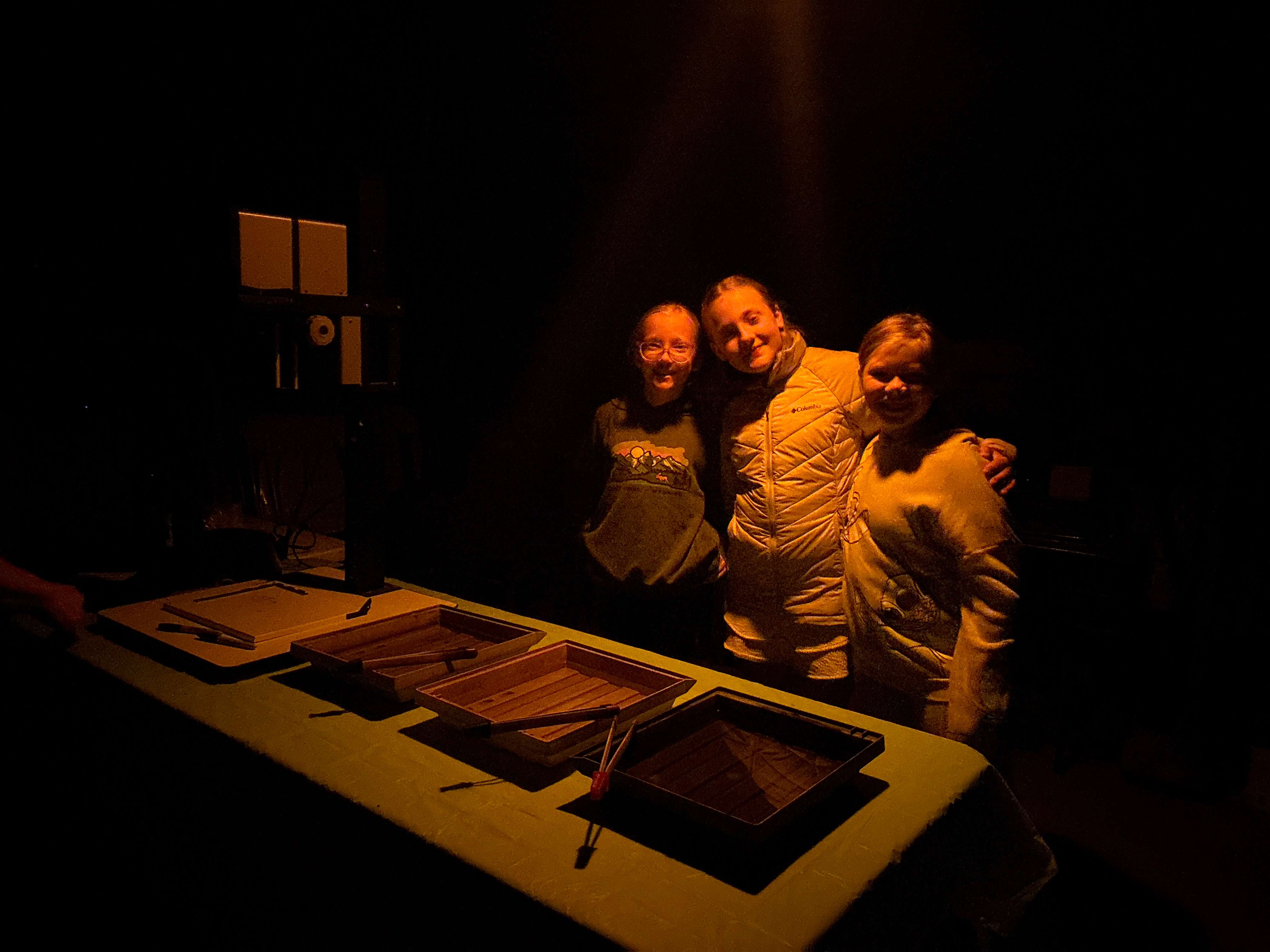 Local fourth graders create photograms at Dobby's Frontier Town, one of several activities KAB Education Coordinator Emma Steffy has been a part of recently.