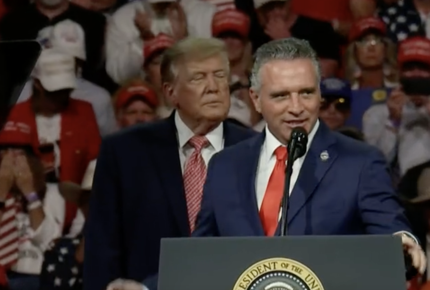 GOP candidate for Governor Ty Masterson and President Trump
