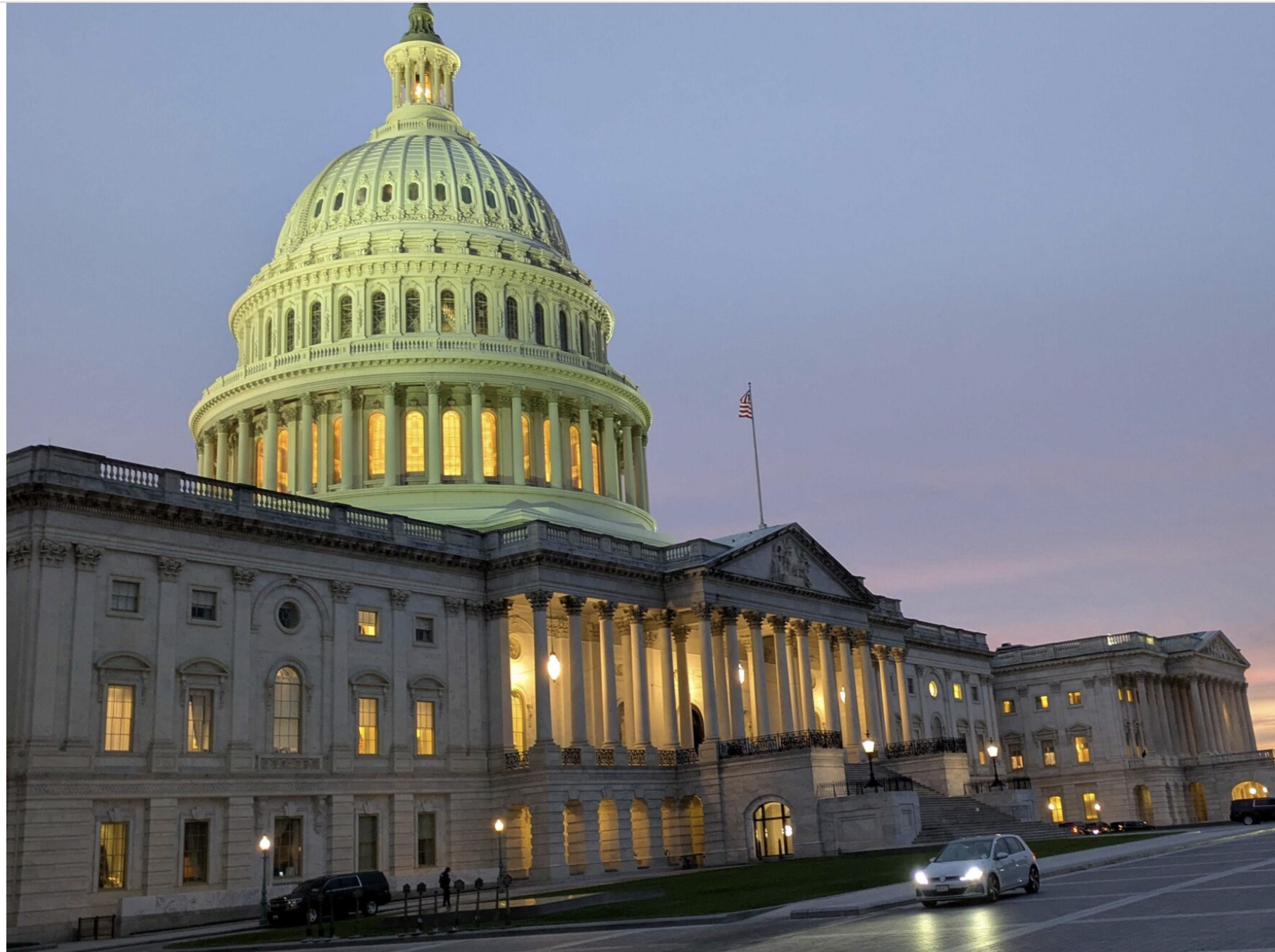 The U.S. Capitol on the evening of Sept. 30, 2025. (Photo by Ashley Murray/States Newsroom)