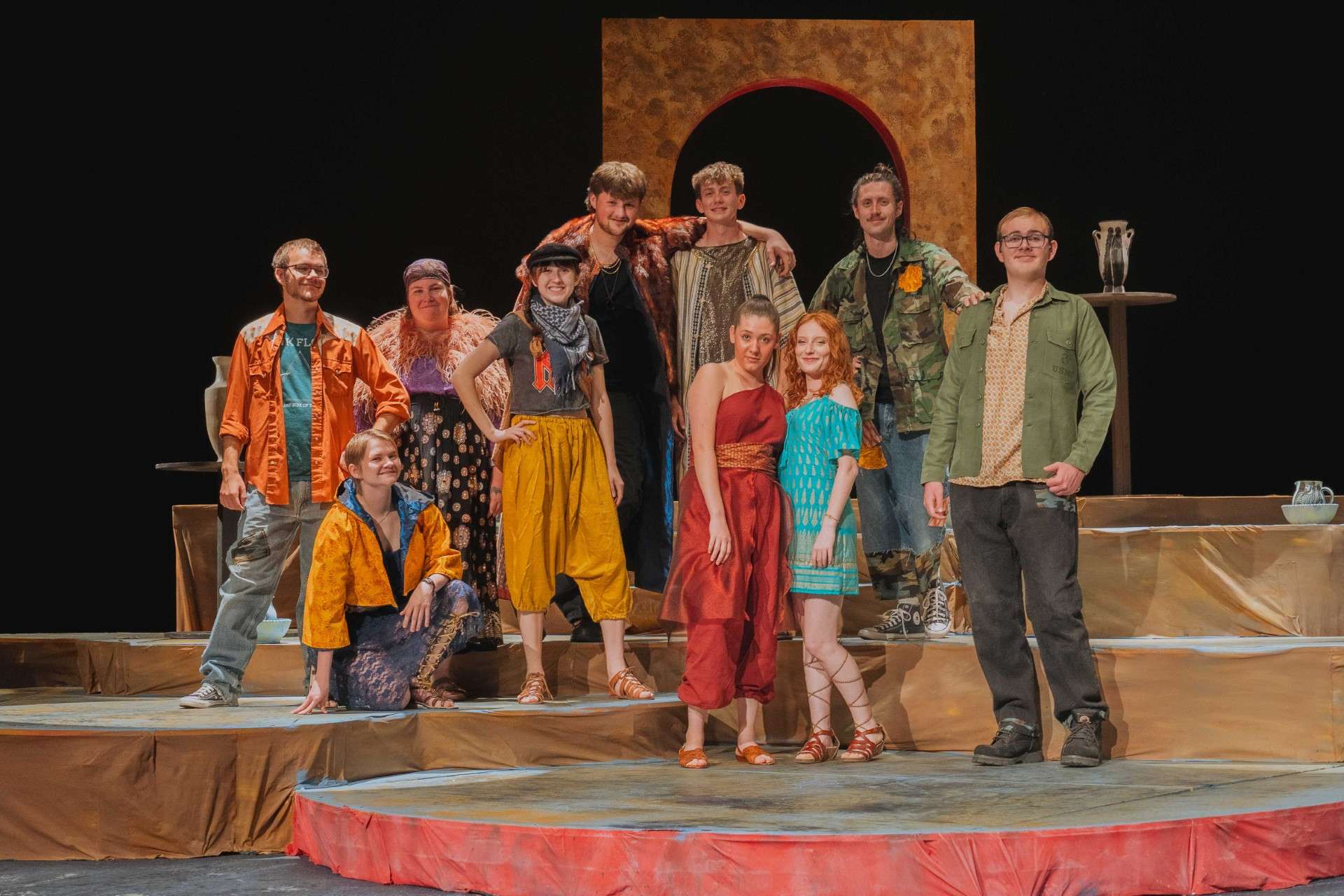 Antigone cast. Photo courtesy Fort Hays State University