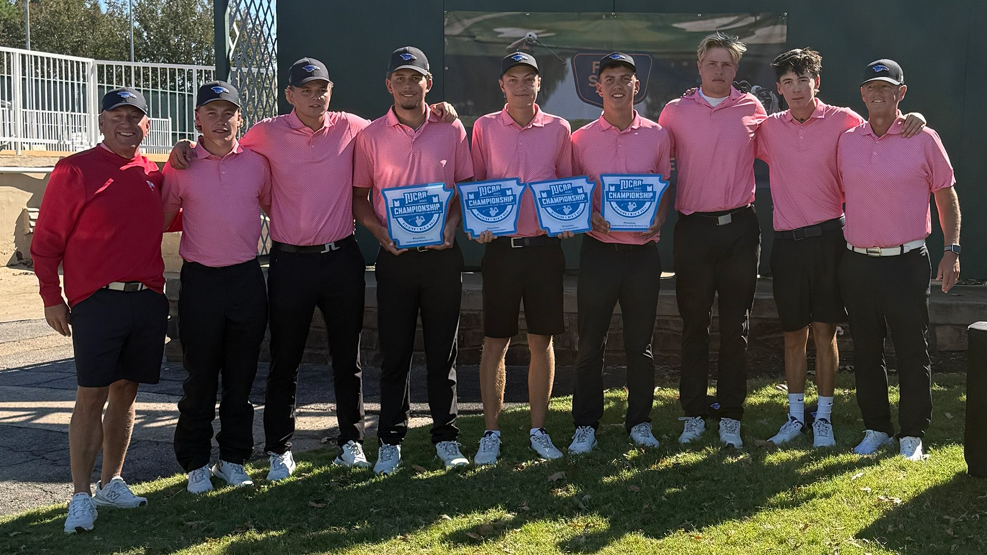 The No. 1-ranked Blue Dragon Men's Golf team won its fourth tournament of the 2026 fall season with a 37-stroke victory in the NJCAA National Preview on Tuesday at Hardscrable Country Club in Fort Smith, AR.