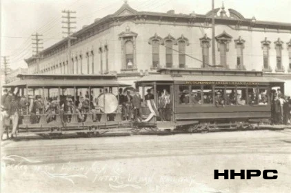 Trolley Cars - Opening Day of the Hutchinson Interurban Railway - Sept. 1, 1906. Courtesy of the Conard-Harmon Collection.