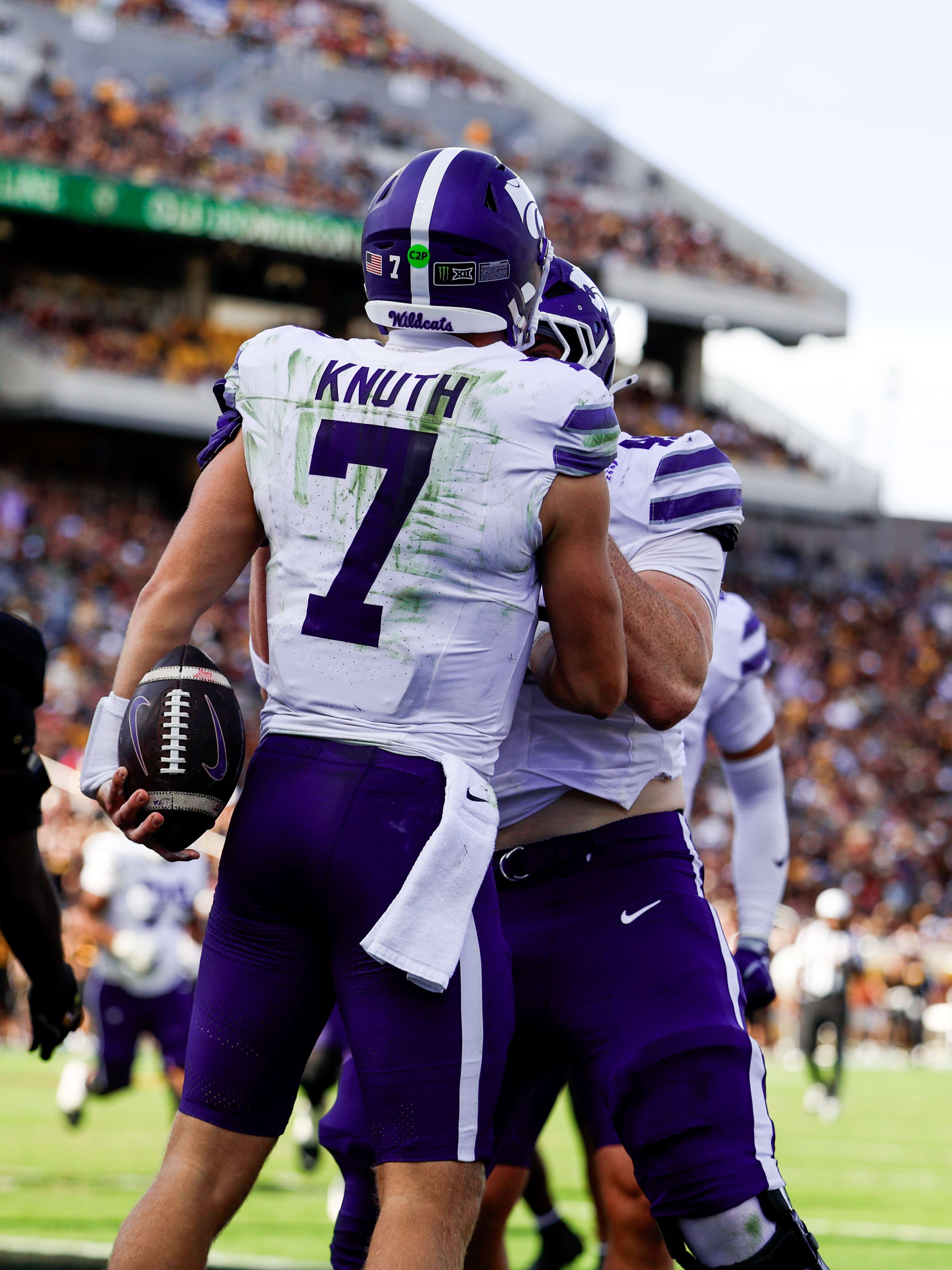 Jacob Knuth, filling in for an injured Avery Johnson, threw for 194 yards and a touchdown while rushing for 19 yards and another score as Kansas State fell to Arizona State 28-17/ Photo courtesy of K State Football on X