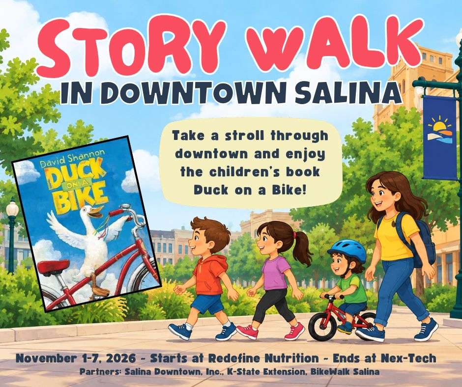 Story Walk Duck on a bike