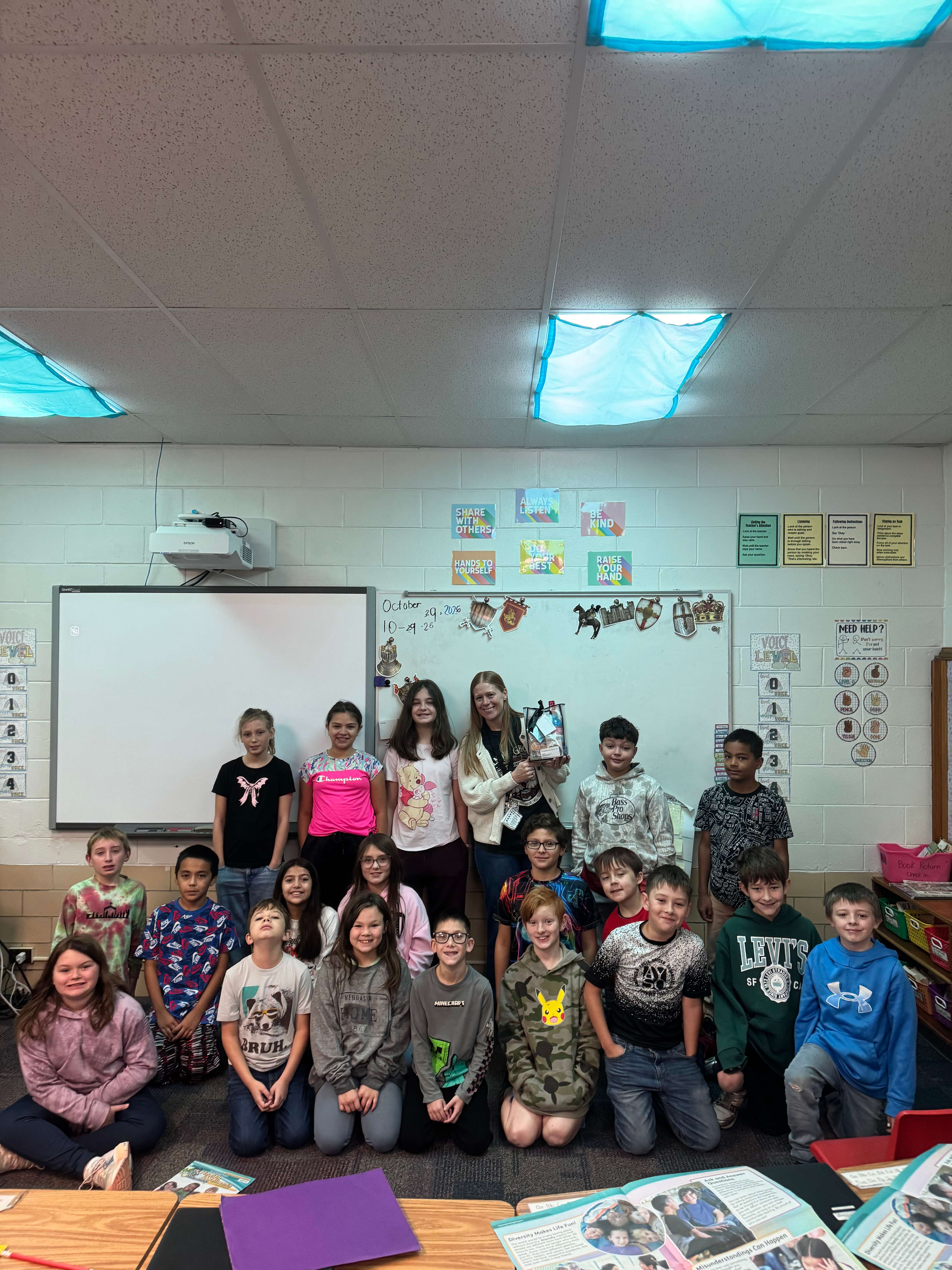 Petska and her 4th grade class