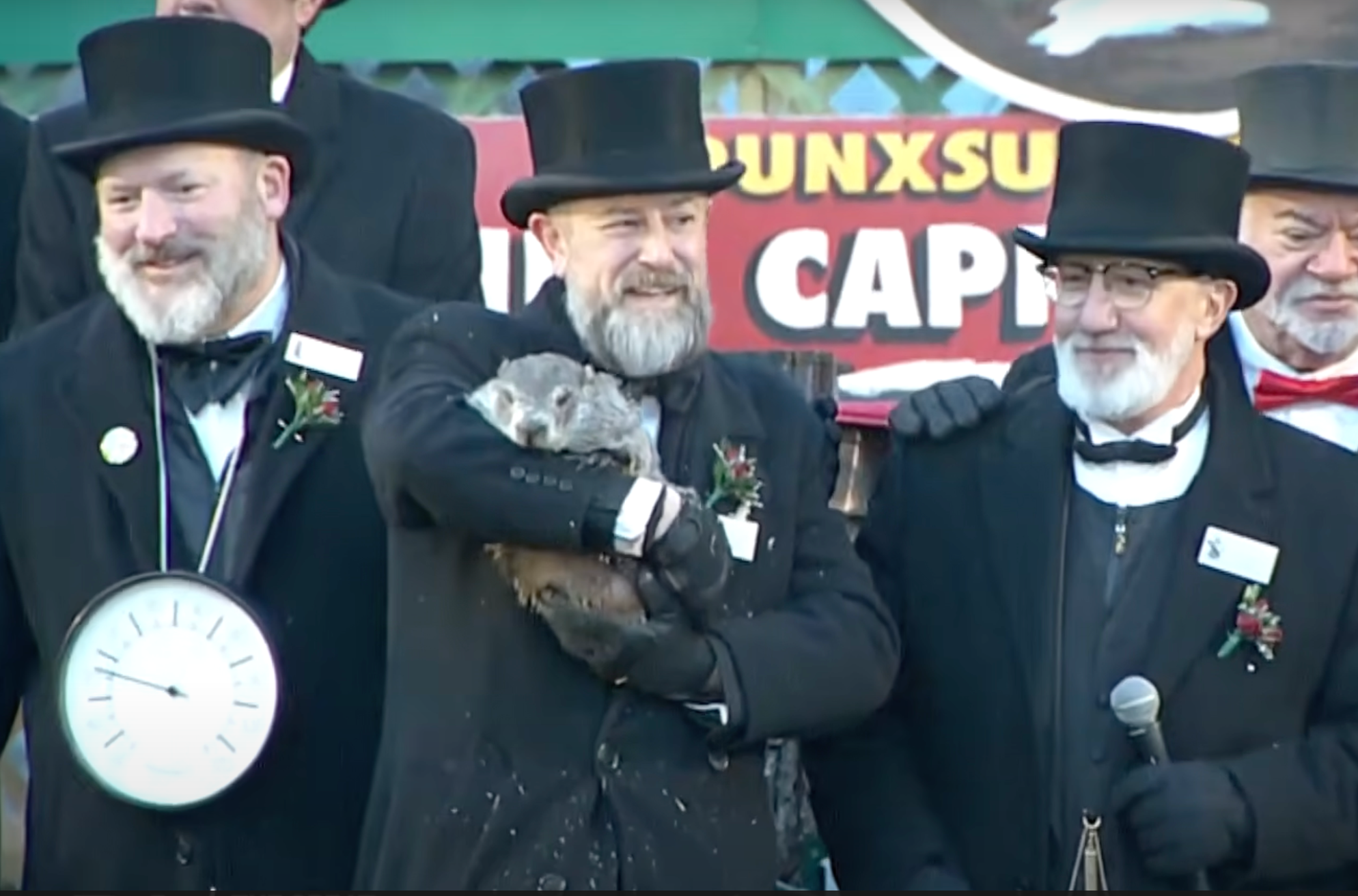 Punxsutawney Phil image from Associated Press video