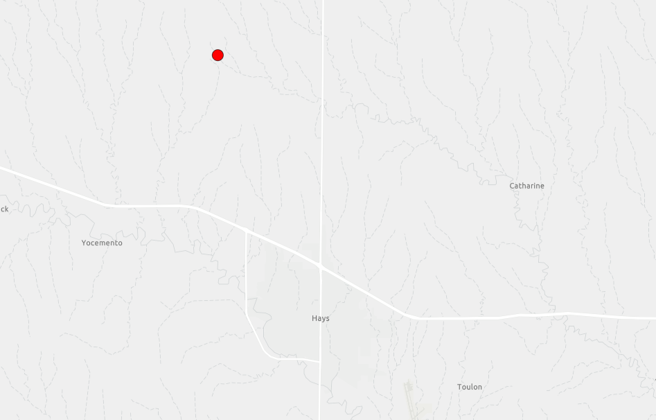 Location of Monday's quake -USGS image