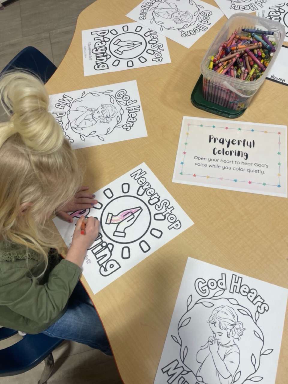 Love N Learn students participating in activities during NCSW. Photo courtesy of Salina Catholic Schools