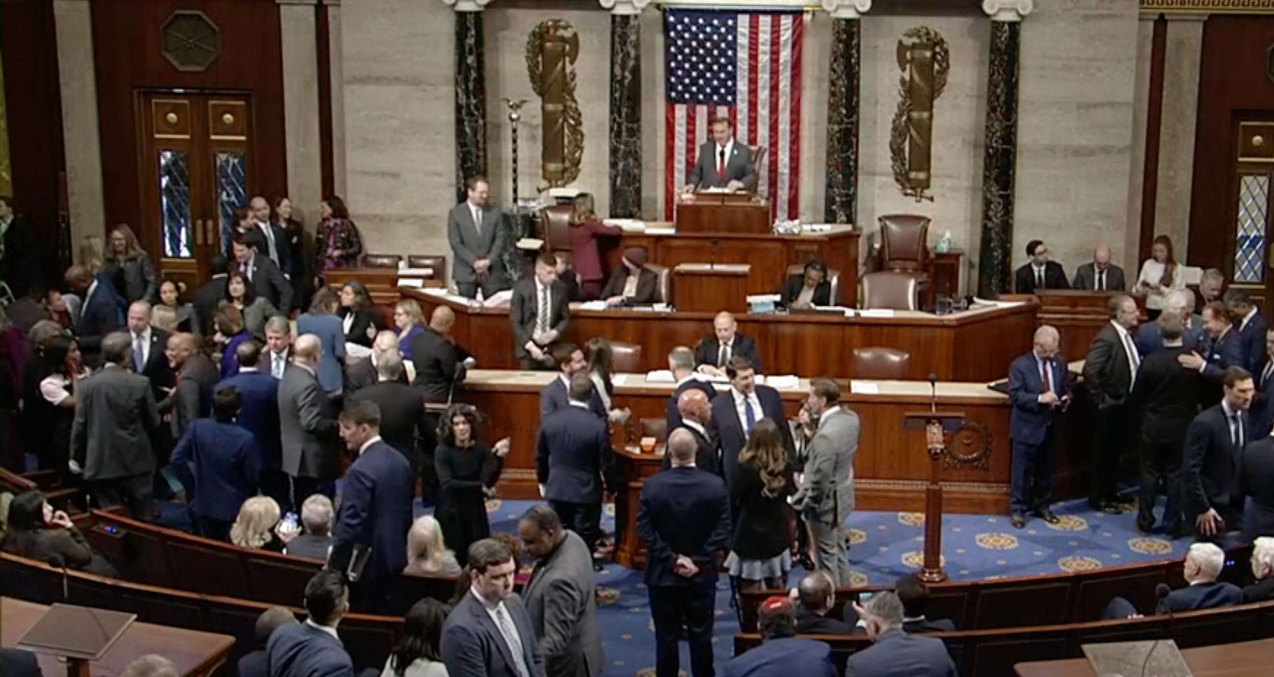 Counting votes on Tuesday in the House -photo courtesy CSPAN