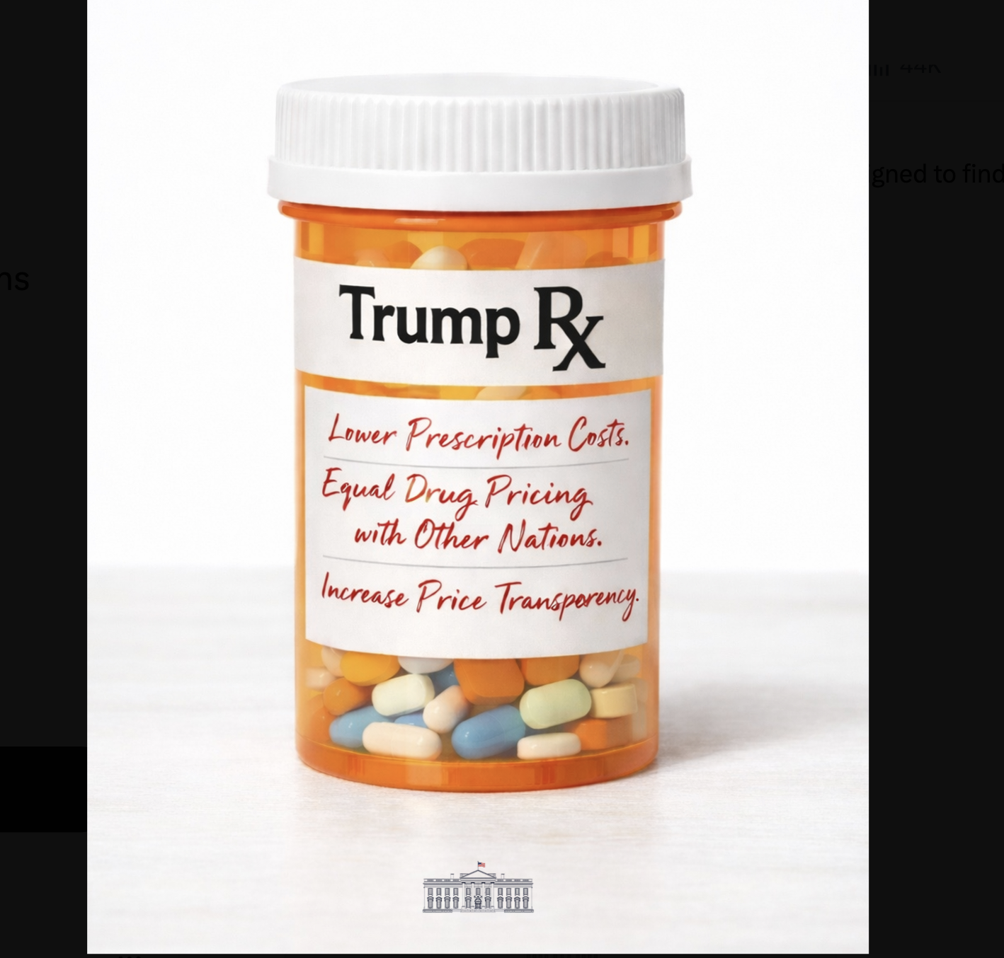 Government's new TrumpRx website for prescription drugs at a discount