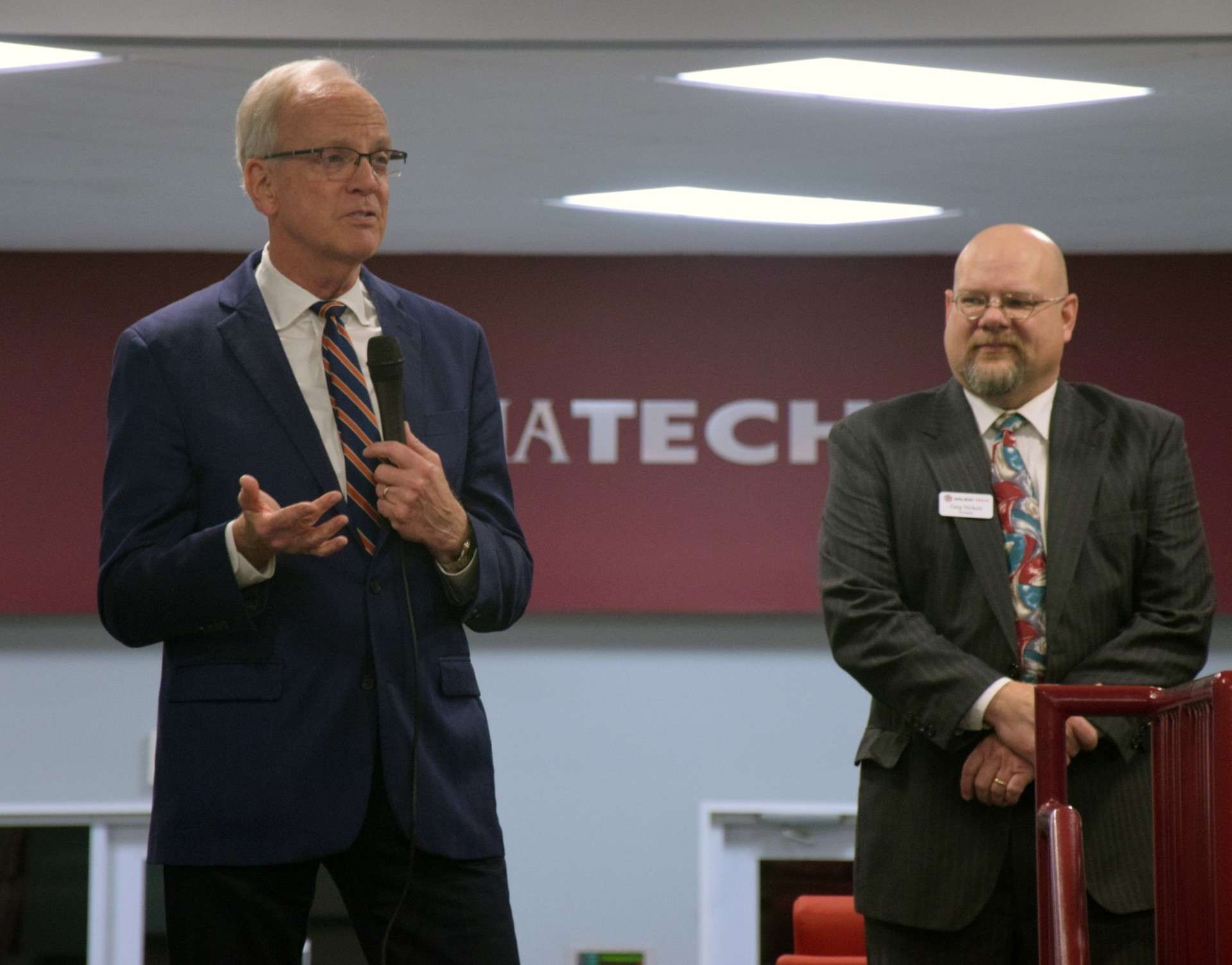 U.S. Kan. Senator Jerry Moran and Salina Area Technical College President, Greg Nichols. Courtesy of Salina Area Technical College