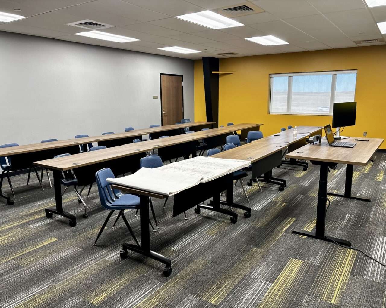A classroom on the second floor of the&nbsp;Fort Hays Tech North Central's Hansen Construction Career Center. Photo by Tony Guerrero/Hays Post