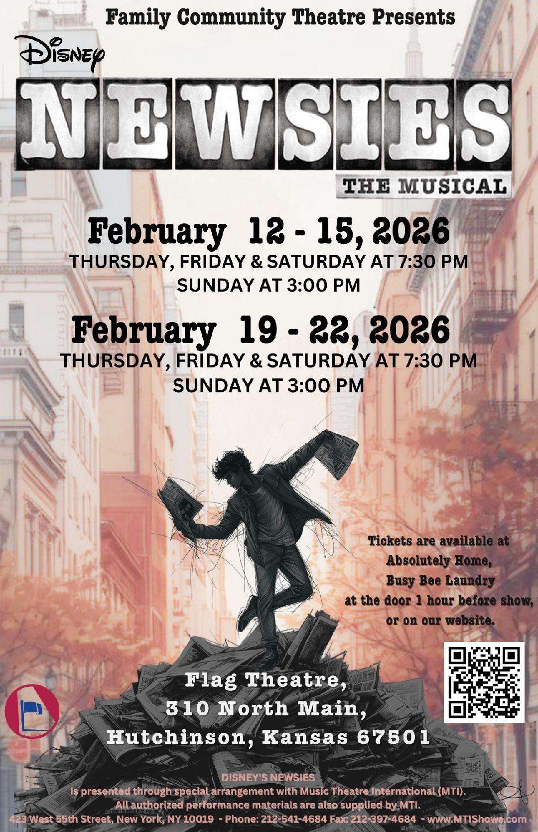 Newsies (Courtesy Family Community Theatre)
