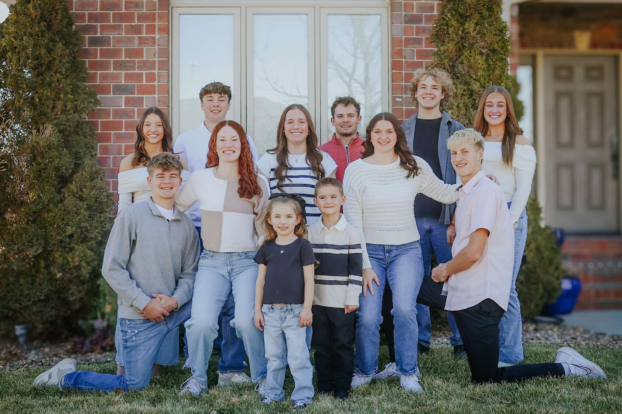 Great Bend High School Winter 2026 Homecoming Court, standing: Jocelyn Ward, Daxton Minton, MacKenzie Lindberg, Nash Lindberg, Zach Goodenough, and Aliya Johnson.&nbsp;Knealing/Seated: Tristan Tomlinson, Alyssa McCauley, Denver Ringo, and Tavon Stroup.&nbsp;Front: Charlotte Mahin, princess &amp; Kason Baxter, prince.