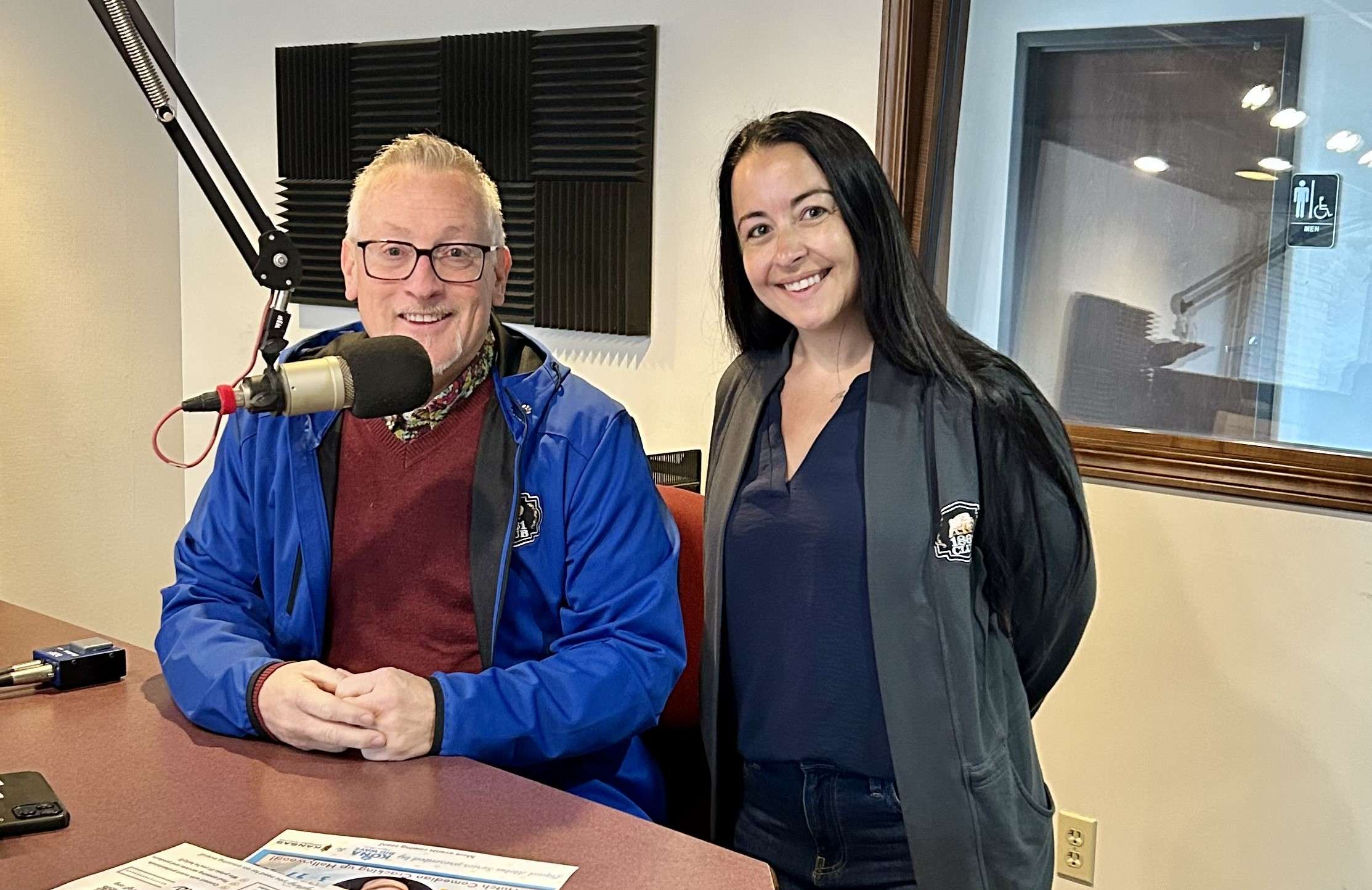 James Fisher (L) and Maddie Burns of the Kansas Fairgrounds Foundation