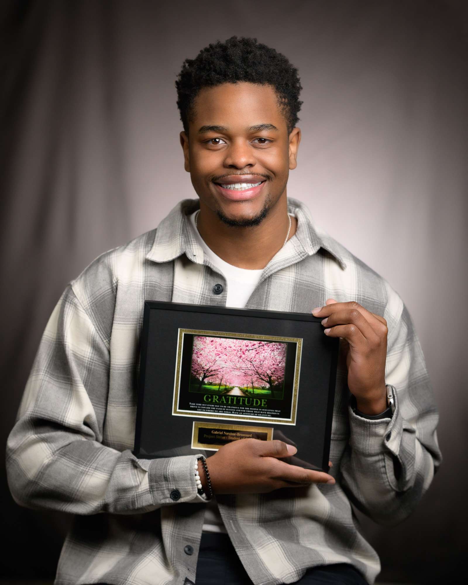 Chadron State College student Gabriel Narcisse-Broussard of Aurora, Colo., is the Project Strive Student of the Month for January 2026. (Photo by Daniel Binkard/Chadron State College)
