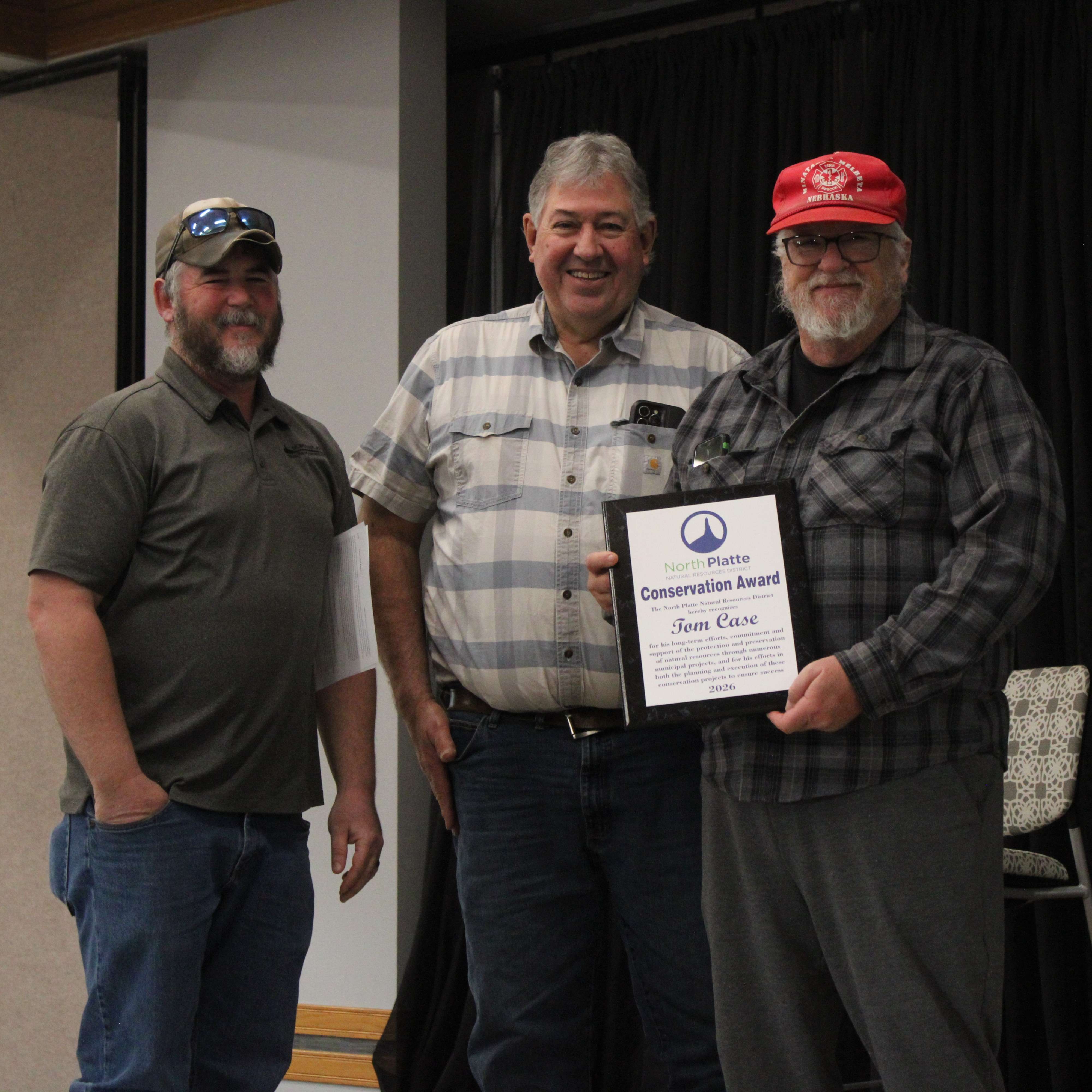 <b>Tom Case awarded Conservation Award at 2026 North Platte Natural Resources District Ag Symposium in recognition of his 40 years dedicated as Utility Supervisor and Emergency Manager for the city of Minatare. (North Platte NRD)</b>