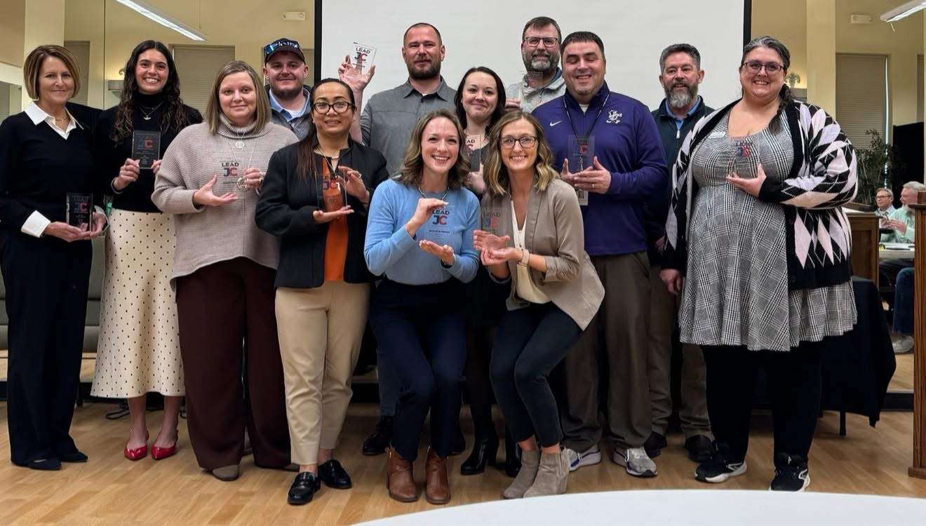 The graduates of Lead JC, also pictured Kelly Cook, Membership Director of the JC Chamber of Commerce.&nbsp;