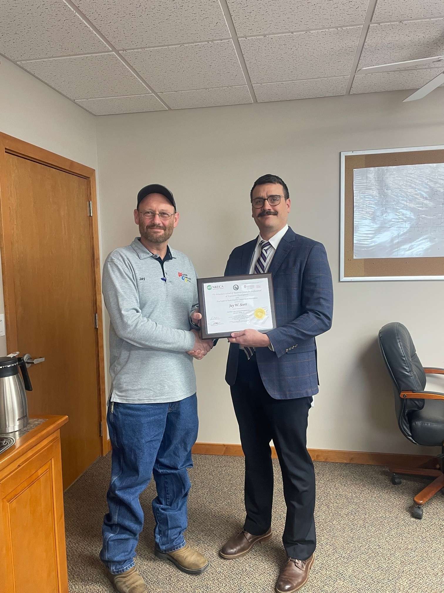 Safety Manager Jay Scott with CEO Nolan Numrich.&nbsp;