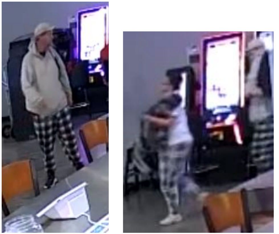 Tips sought for male and female suspects connected to stealing backpack at District Eat &amp; Play (2259 S. 9th) on February 5. Surveillance video provided by Salina Police Department
