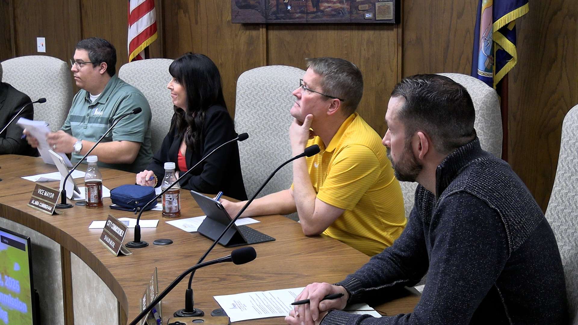 The Hays City Commission hears a report on the 2026 street maintenance plan at its meeting on Thursday. Photo by Becky Kiser/Hays Post