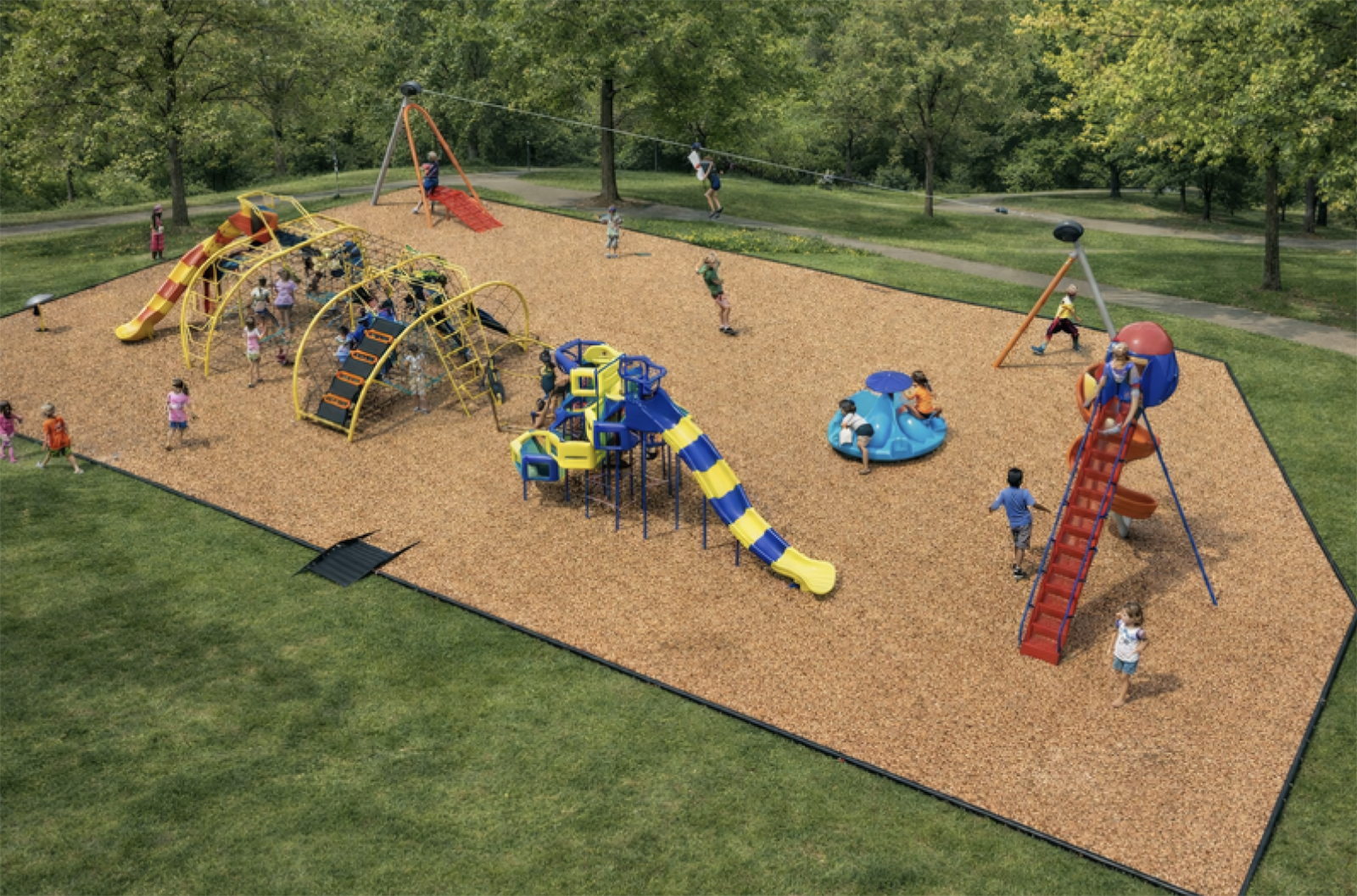 Conceptual drawing of the new playground equipment for Sunrise Park. Courtesy image
