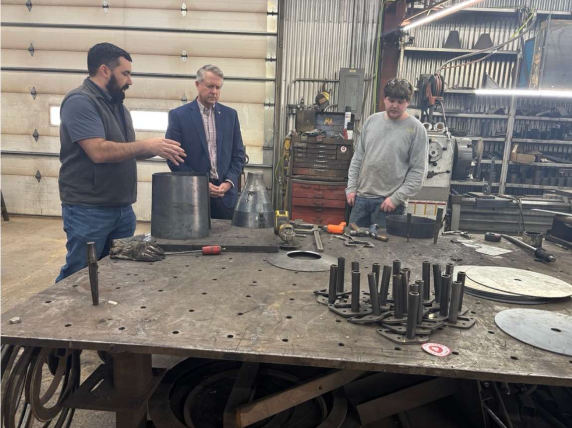 Senator Roger Marshall made several stops in northeast Kansas as part of his&nbsp; “4 Corners, 50 Counties” tour, including in Atchison and Troy.&nbsp; Marshall also stopped in Brown County and visited&nbsp;Curb Roller, a manufacturing company that will benefit from the&nbsp;Working Families Tax Cuts/ Photo courtesy of Senator Roger Marshall's office