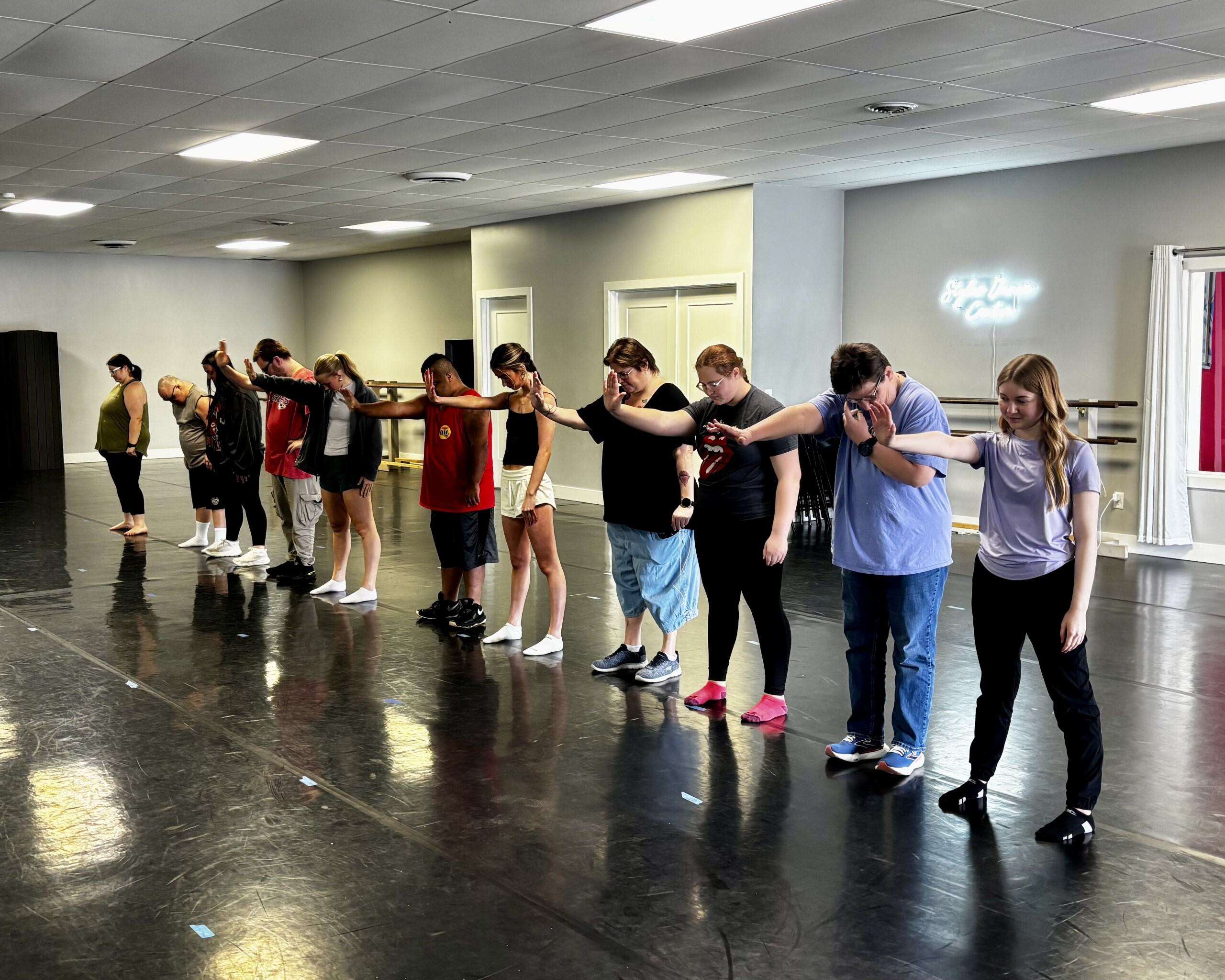 The smaller group practicing for their upcoming show. Photo by Tony Guerrero/Hays Post