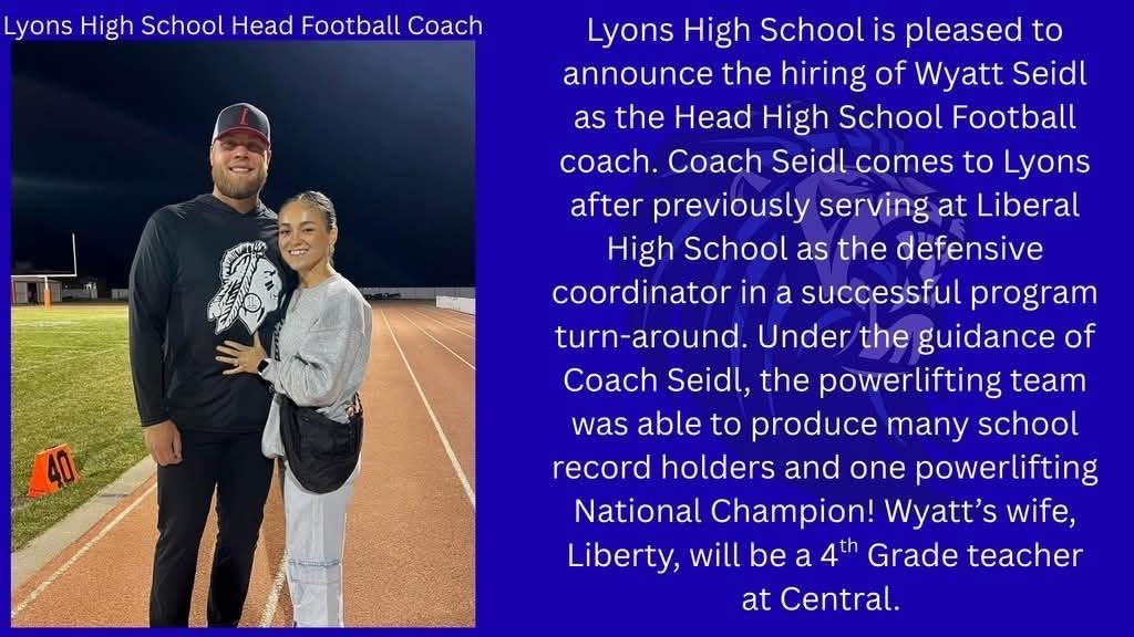 Wyatt Seidl. Graphic courtesy Lyons USD 405