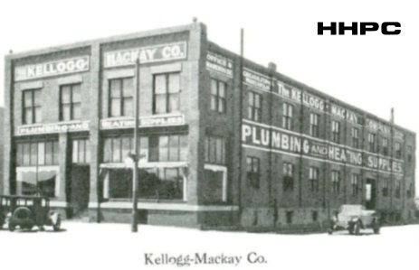 Truesdell Boiler Works - Kellogg-Mackay Co. - Weber Hatchery - Gumble Furn. Whse. - 401 S. Main - 1930. Courtesy of the Conard-Harmon Collection.