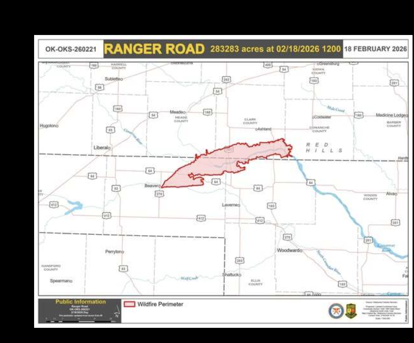 -283,000 acres up in flames in 24 hours-image State Fire Marshal of Kansas
