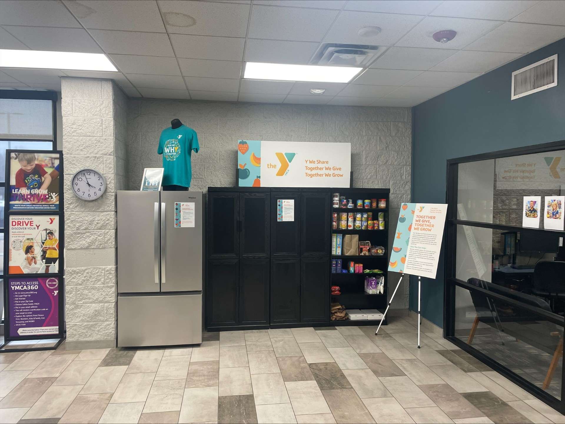 Salina Family YMCA Opens “Y We Share” Food Pantry to Support the Community. Photo courtesy of Salina Family YMCA