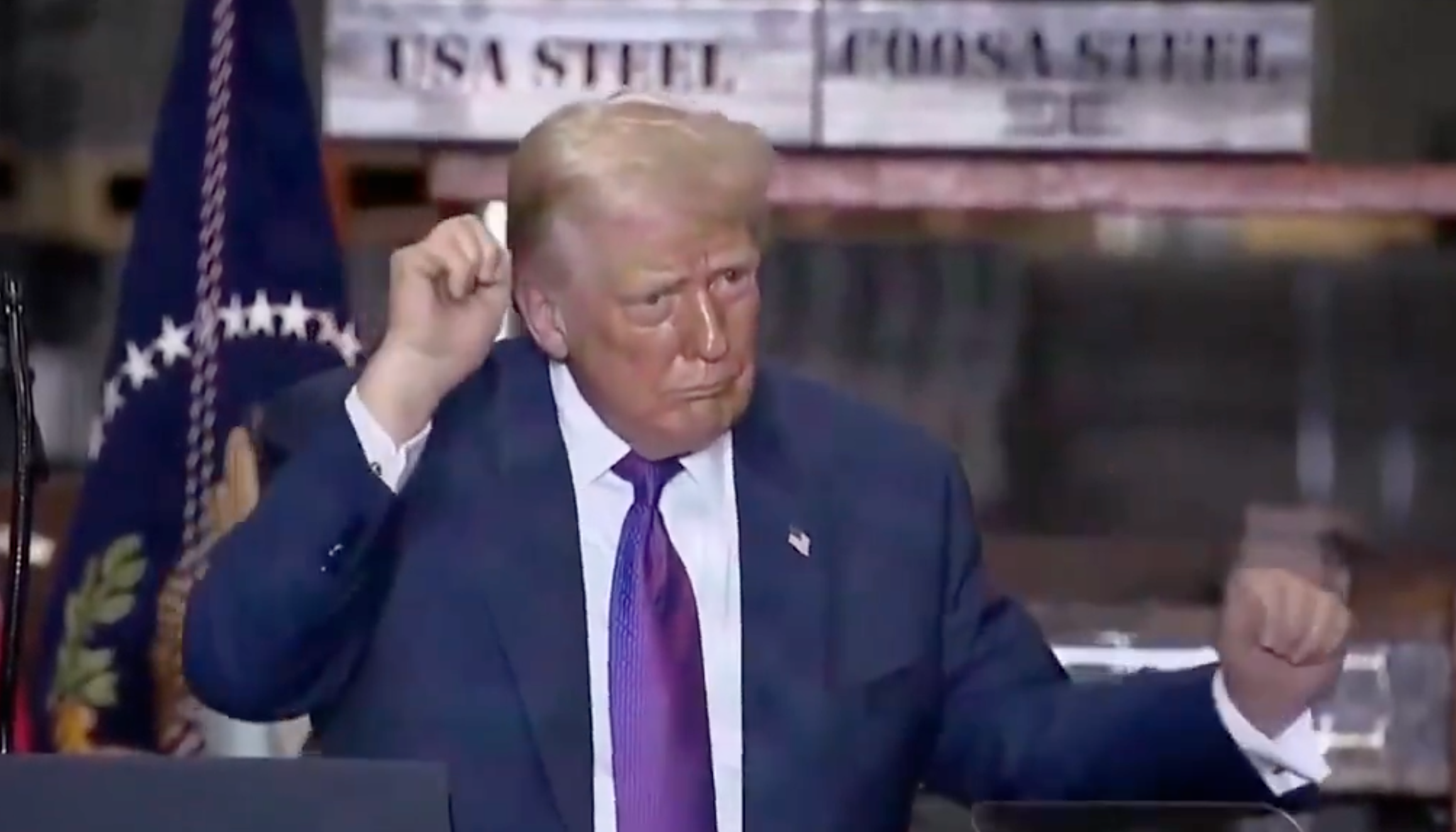 President Trump during a rally in Georgia- White House image