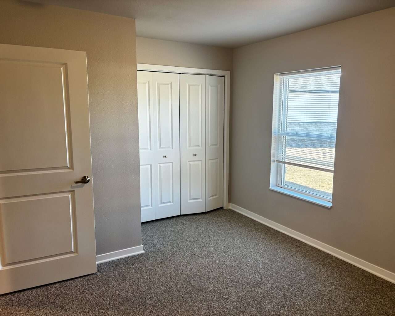 One of the two bedrooms of an ADA-compliant unit at Flintwood Senior Housing. Photo by Tony Guerrero/Hays Post