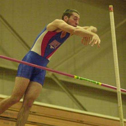 Chase Kear completing a pole vault at nationals the season before his accident. Courtesy photo
