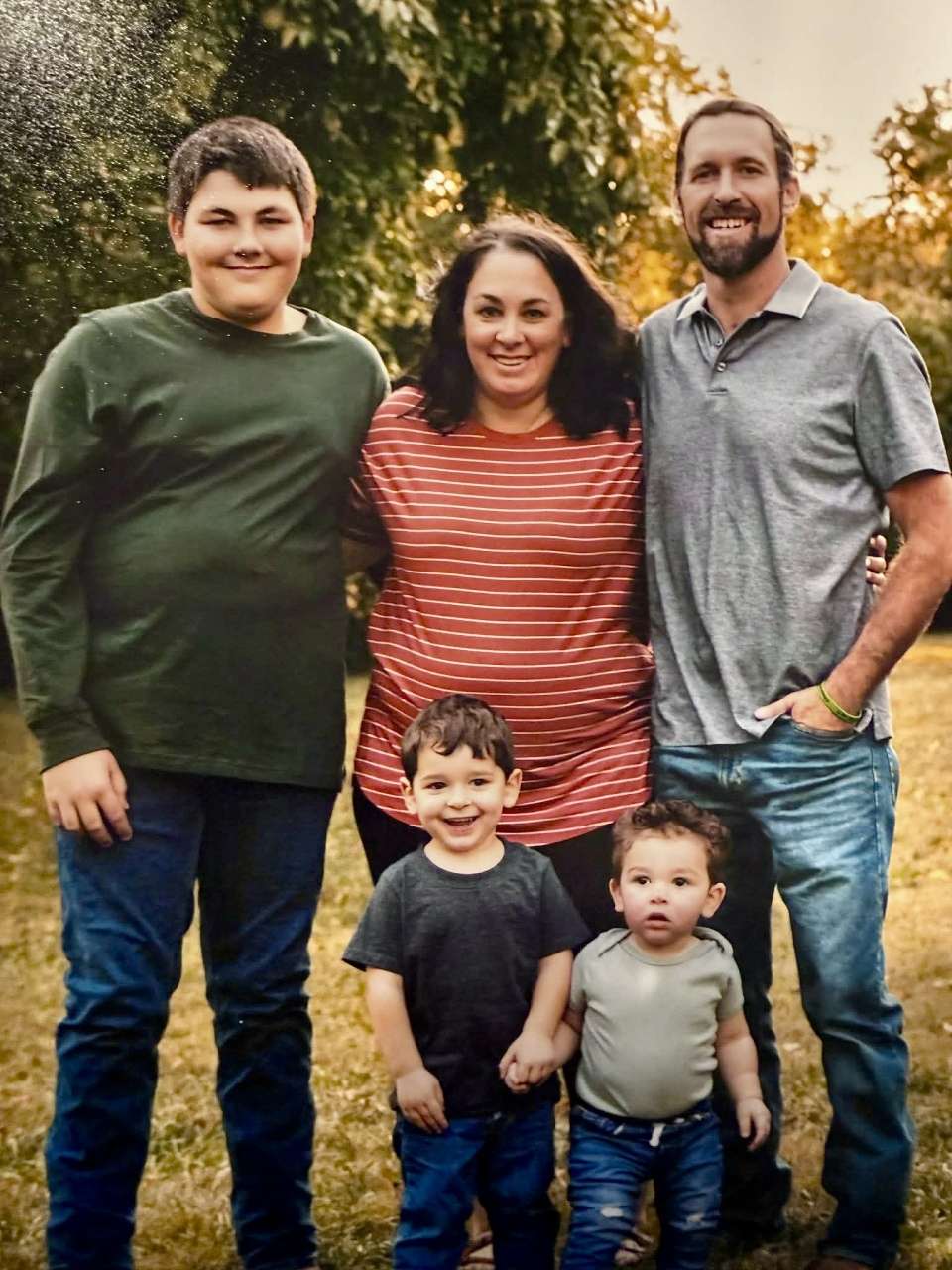 Chase Kear, now 37 years old, with his family. Courtesy photo
