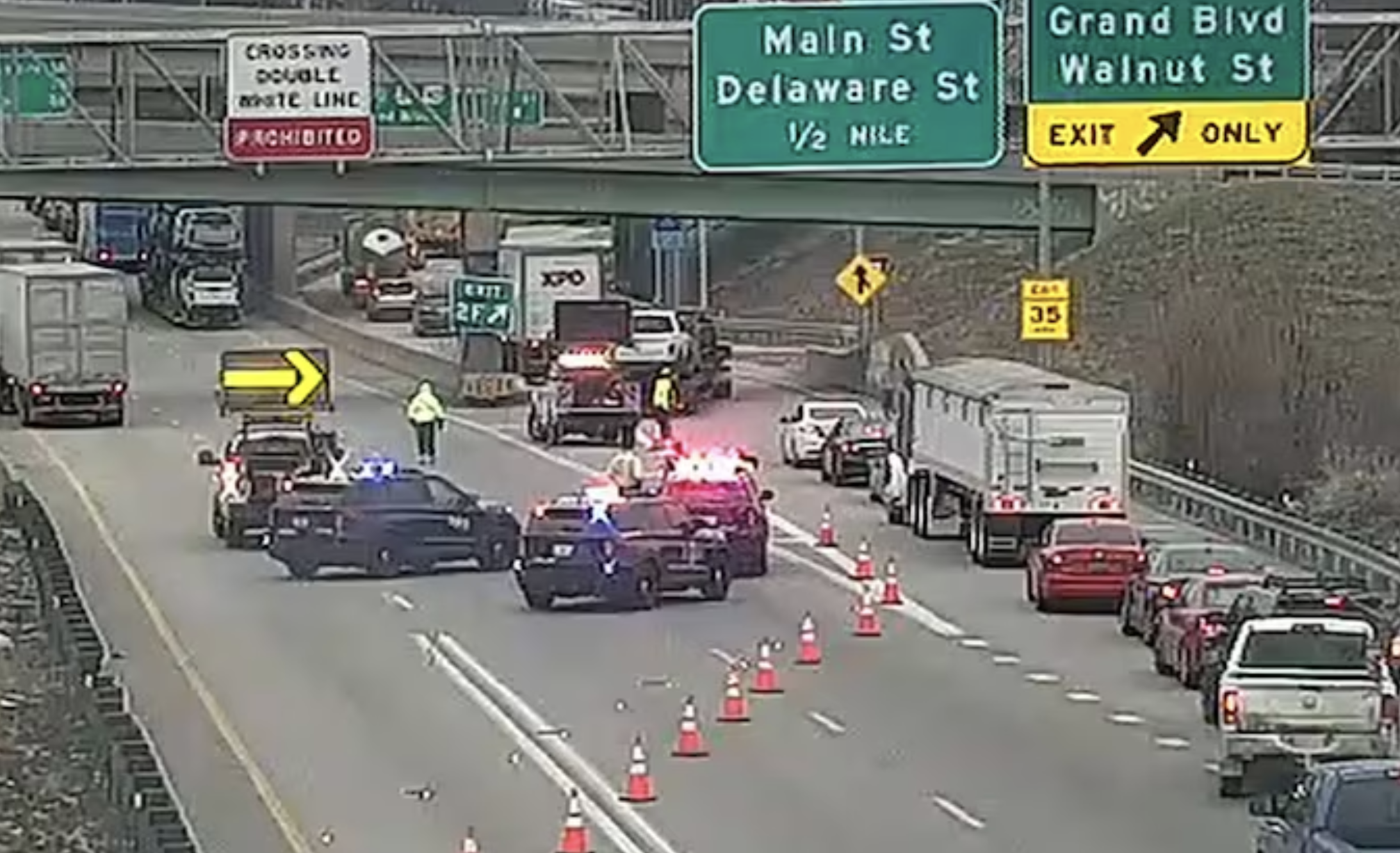 KC Scout camera view near the crash scene on Saturday