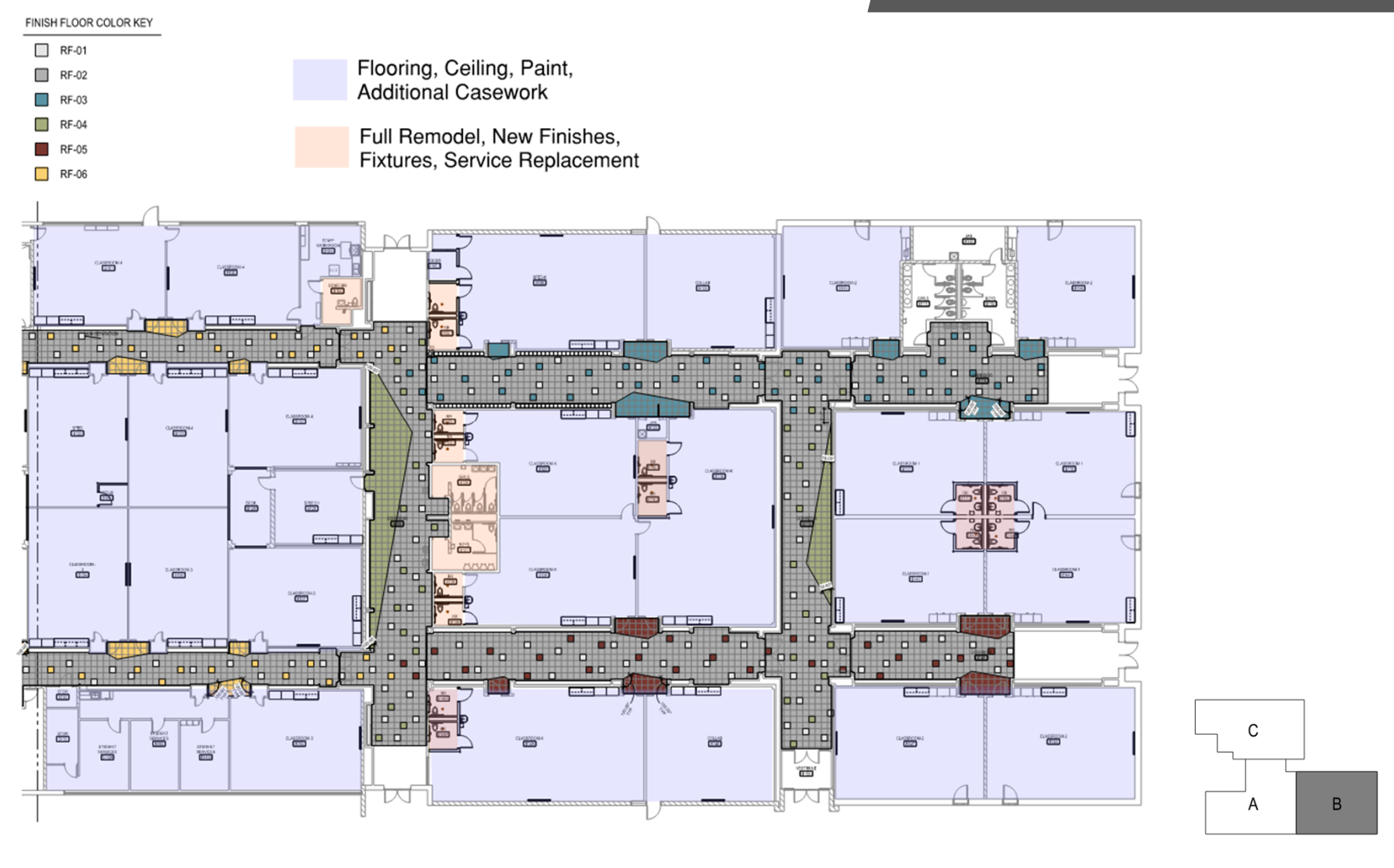Improvements planned for the east section of the Felten Elementary School, which is the former middle school. Courtesy image
