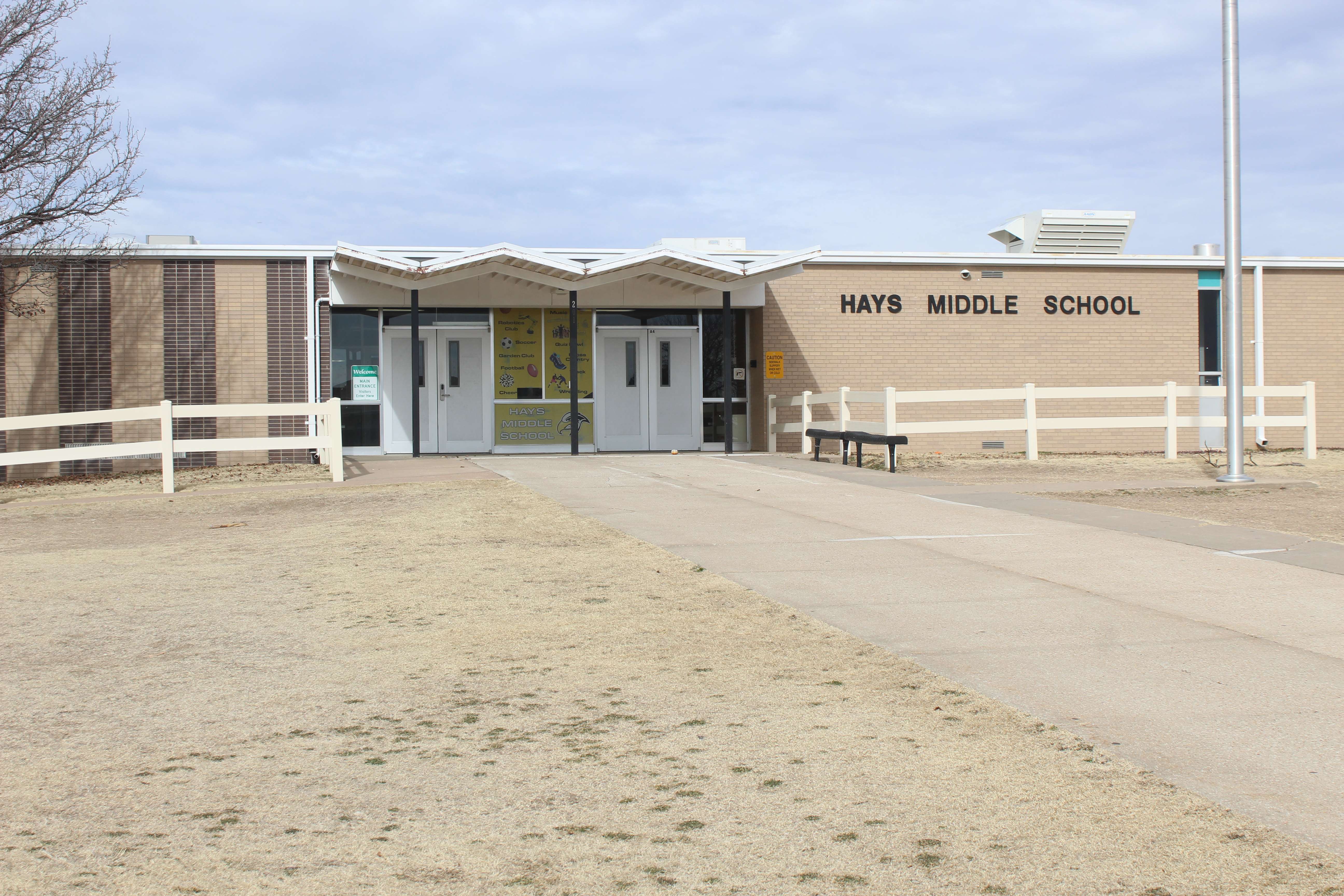 The former Hays Middle School, 201 W. 29th, will soon be renovated into Felten Elementary School. The Hays USD 489 approved the $5.7 million construction contract Monday night. Photo by Cristina Janney/Hays Post