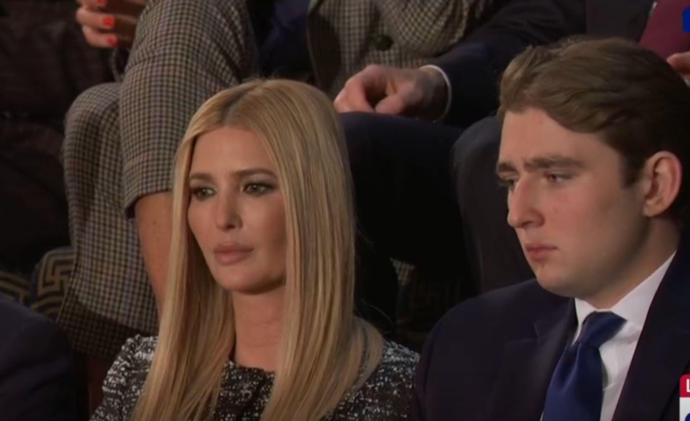 Ivanka and Barron Trump image from White House video