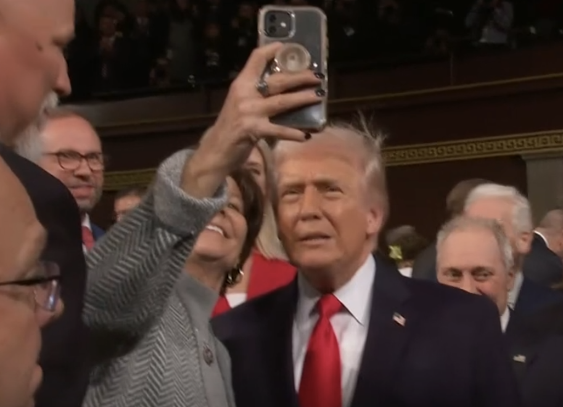 Taking a selfie with a member of Congress-Image courtesy CSPAN