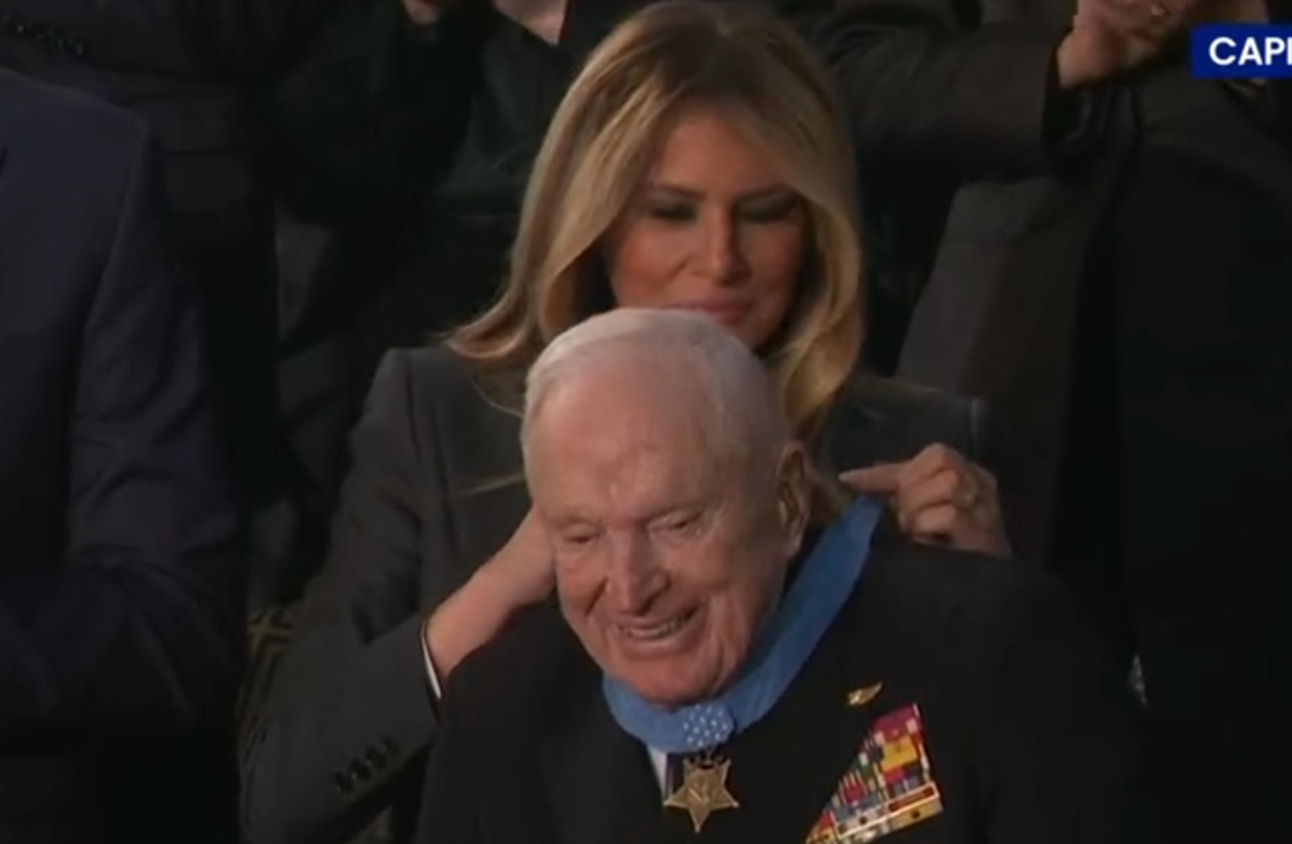 WWII Navy Pilot Royce Williams received the Congressional Medal of Honor image from CSPAN video