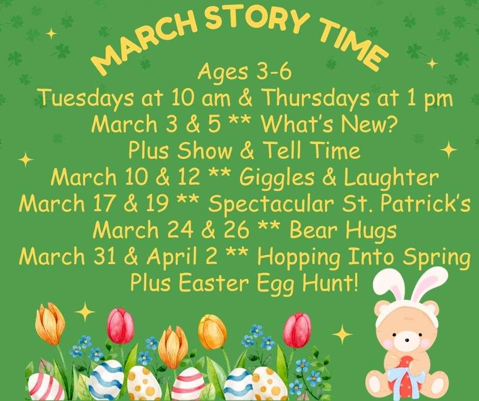 March Story Time (courtesy Alliance Public Library)
